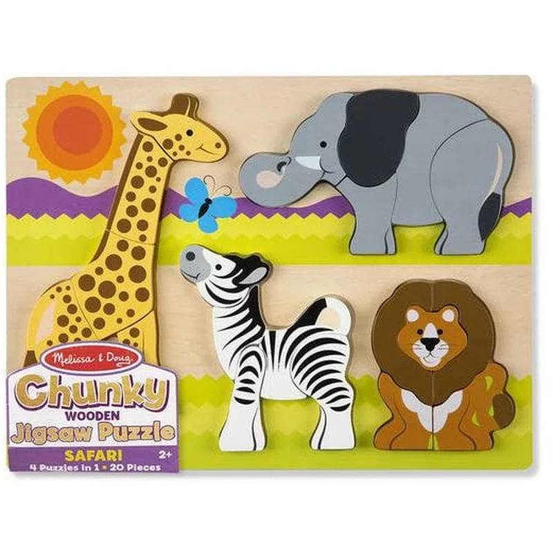 Puzzle din lemn Jumbo Safari Melissa and Doug [3]