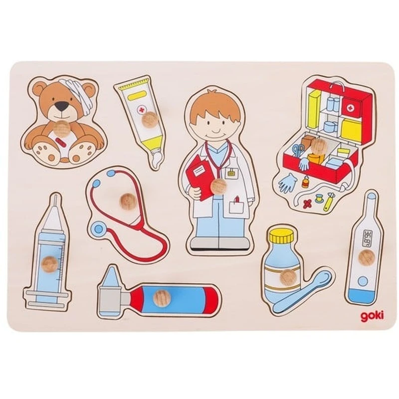Jocuri si creativitate - Puzzle din lemn La Doctor