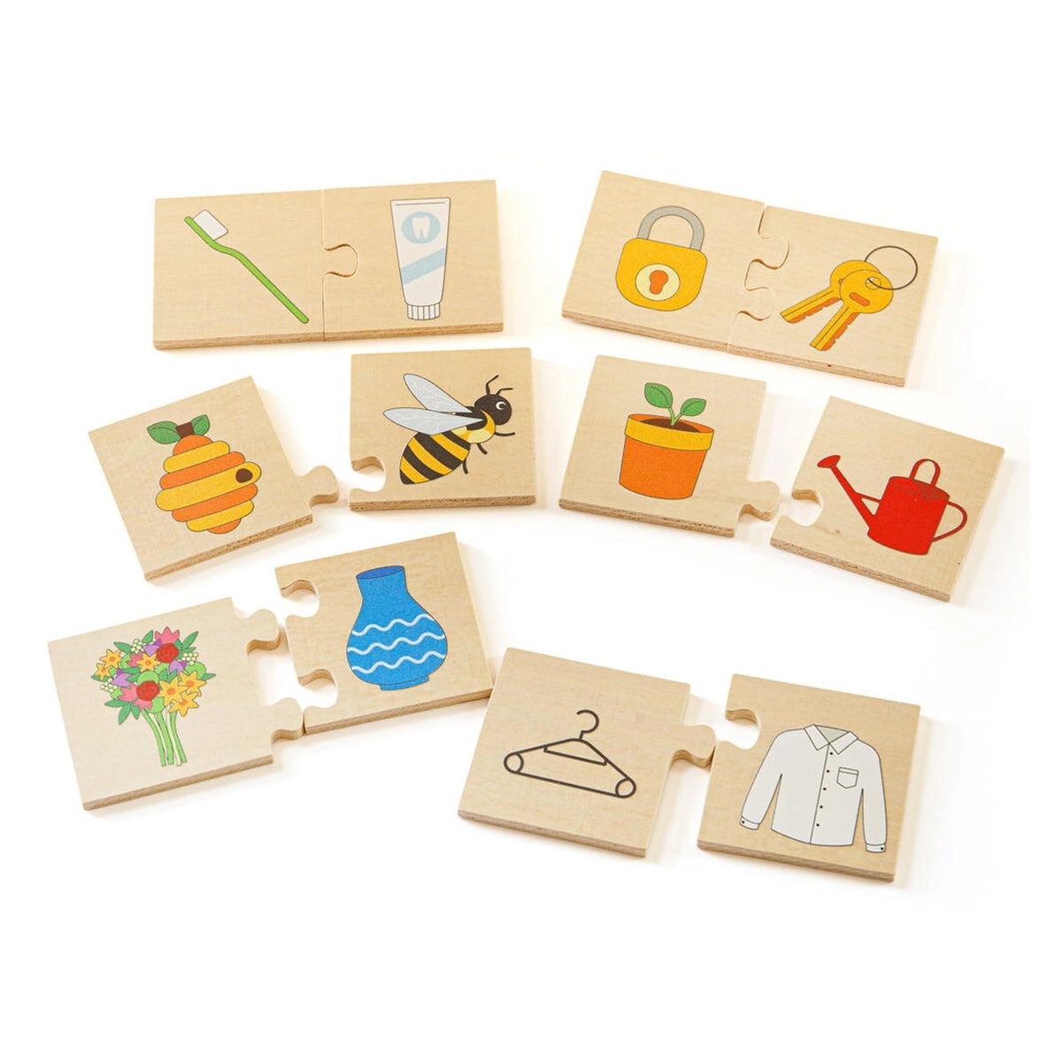 Puzzle-uri si incastre - Puzzle din lemn - Perechea potrivita