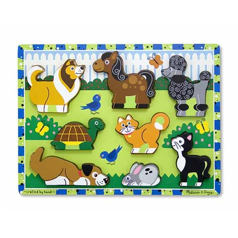 Puzzle-uri si incastre - Puzzle in relief animale de companie Melissa and Doug