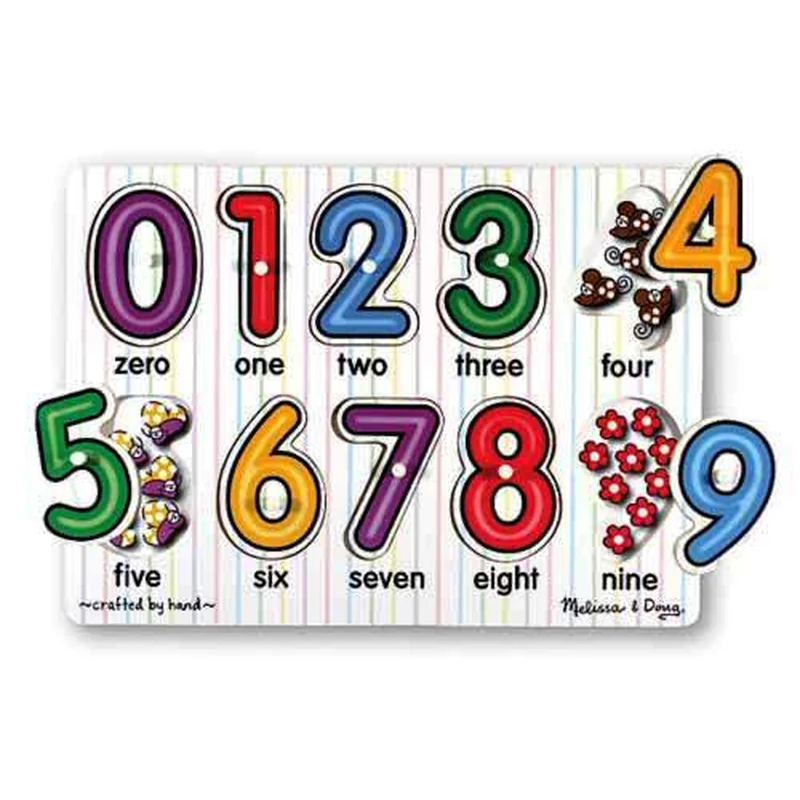 Puzzle-uri si incastre - Puzzle lemn Cifrele Melissa and Doug