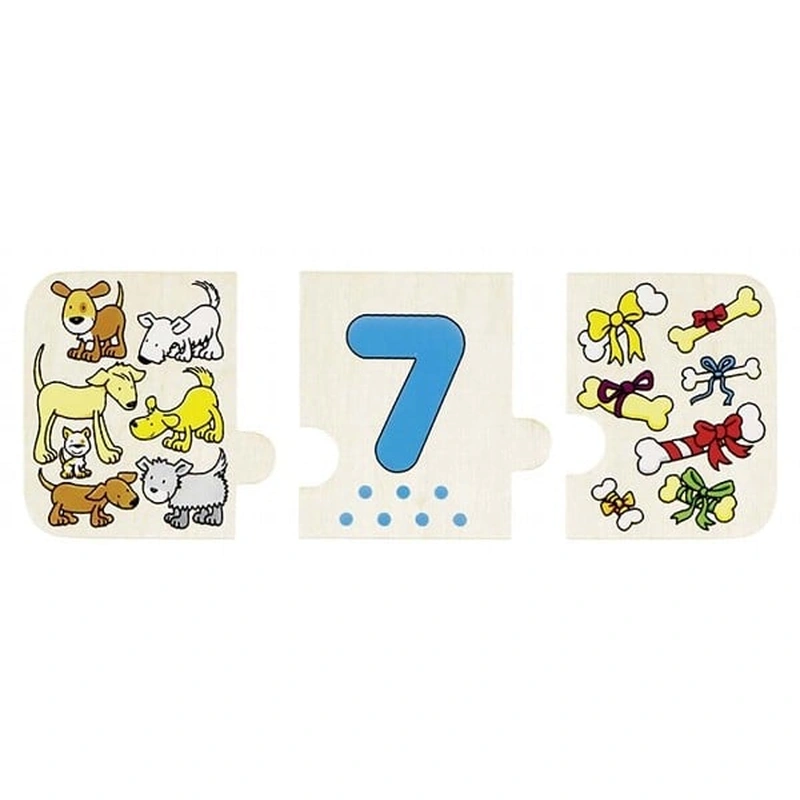 Puzzle lemn cu autocorectie invata Numerele [1]