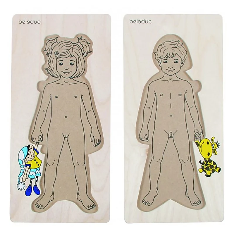 Puzzle lemn Imbracam copiii Beleduc [2]