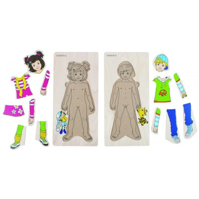 Puzzle lemn Imbracam copiii Beleduc [1]