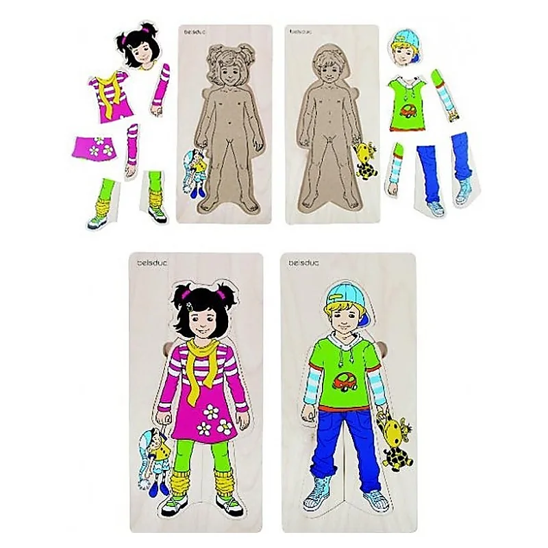 Puzzle lemn Imbracam copiii Beleduc [3]