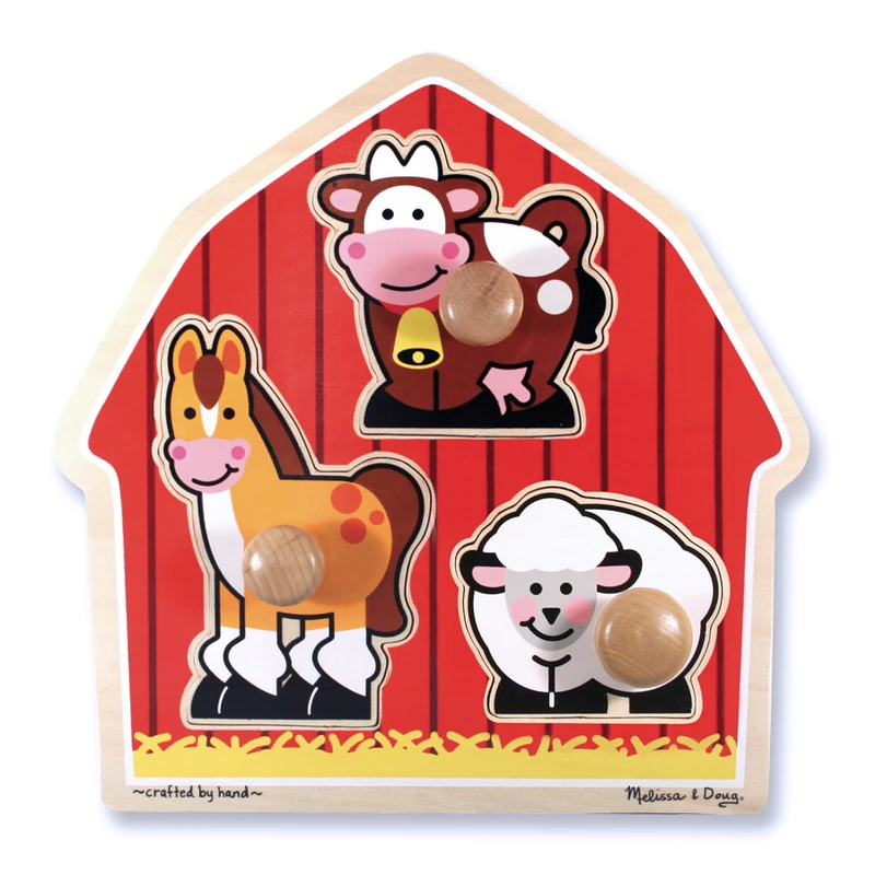 Puzzle-uri si incastre - Puzzle lemn jumbo Ferma Melissa and Doug