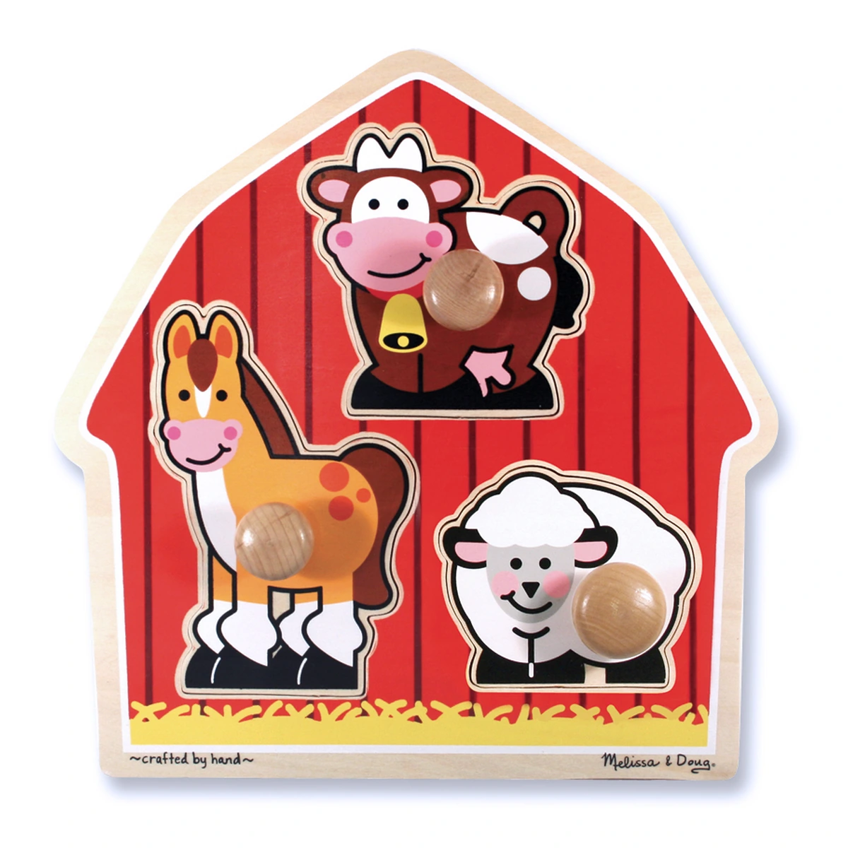Puzzle-uri si incastre - Puzzle lemn jumbo Ferma Melissa and Doug