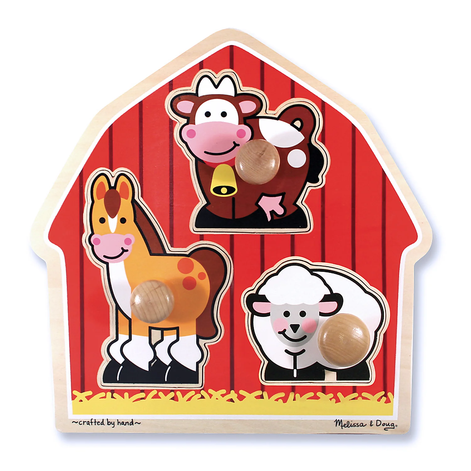 Puzzle-uri si incastre - Puzzle lemn jumbo Ferma Melissa and Doug