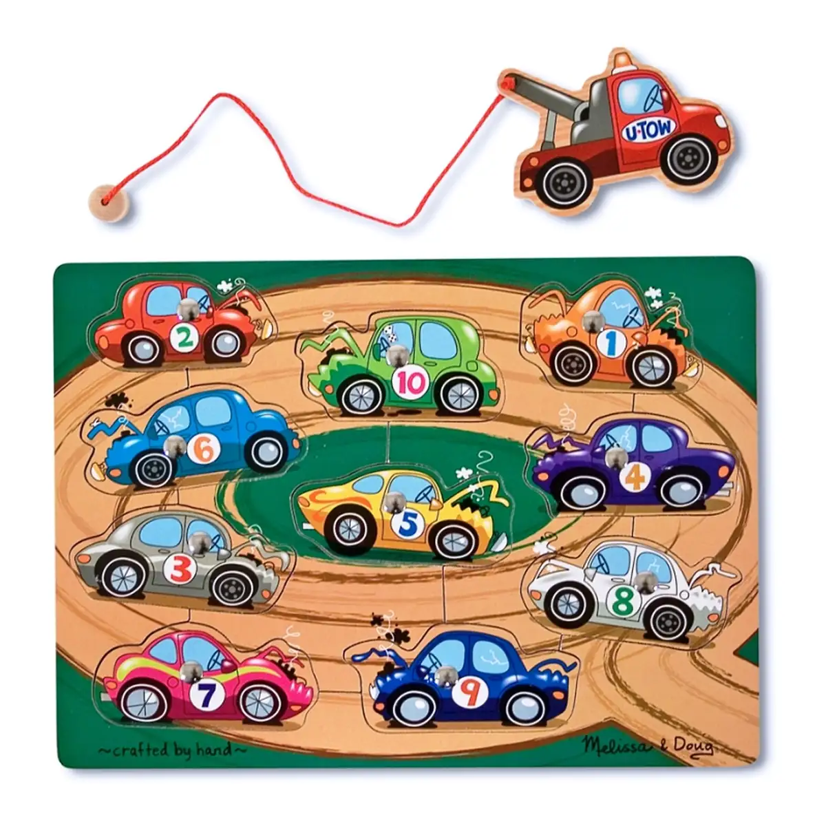 Puzzle-uri si incastre - Puzzle lemn magnetic Remorcherul Melissa and Doug