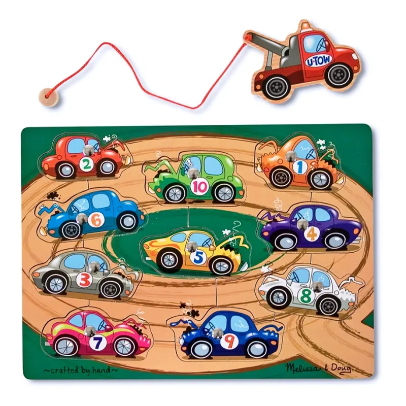 Puzzle-uri si incastre - Puzzle lemn magnetic Remorcherul Melissa and Doug