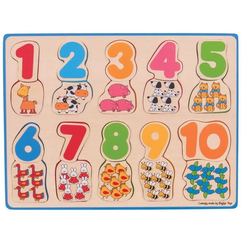 Jucarii bebelusi - Puzzle - numere si culori