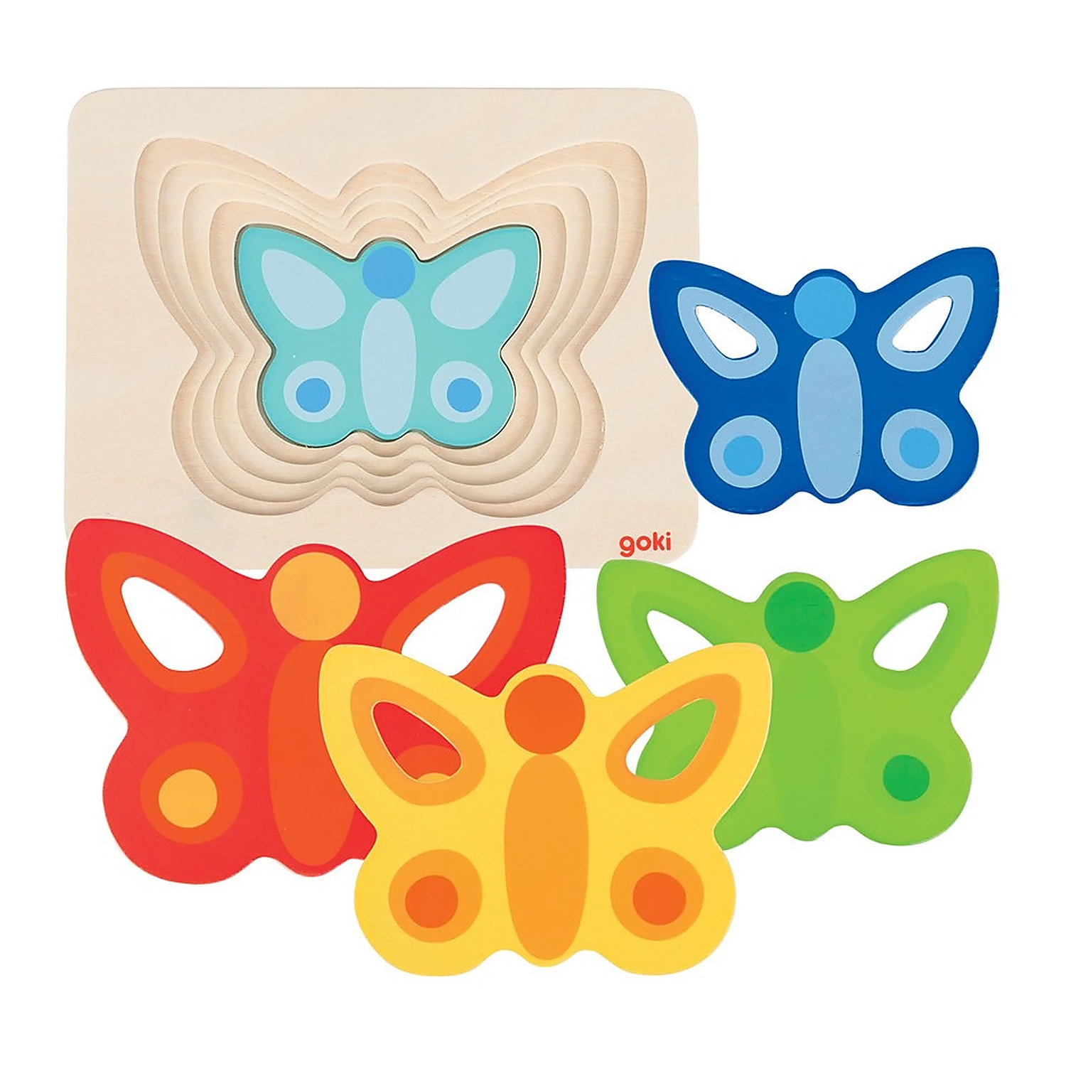 Puzzle-uri si incastre - Puzzle stratificat Fluturasi colorati