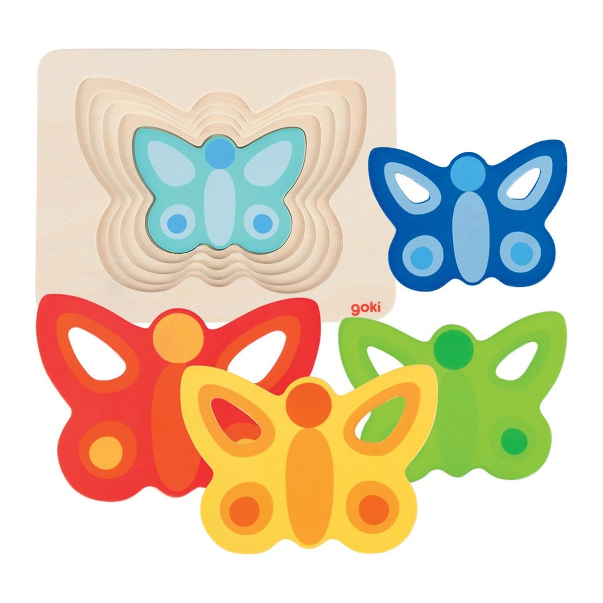 Puzzle-uri si incastre - Puzzle stratificat Fluturasi colorati