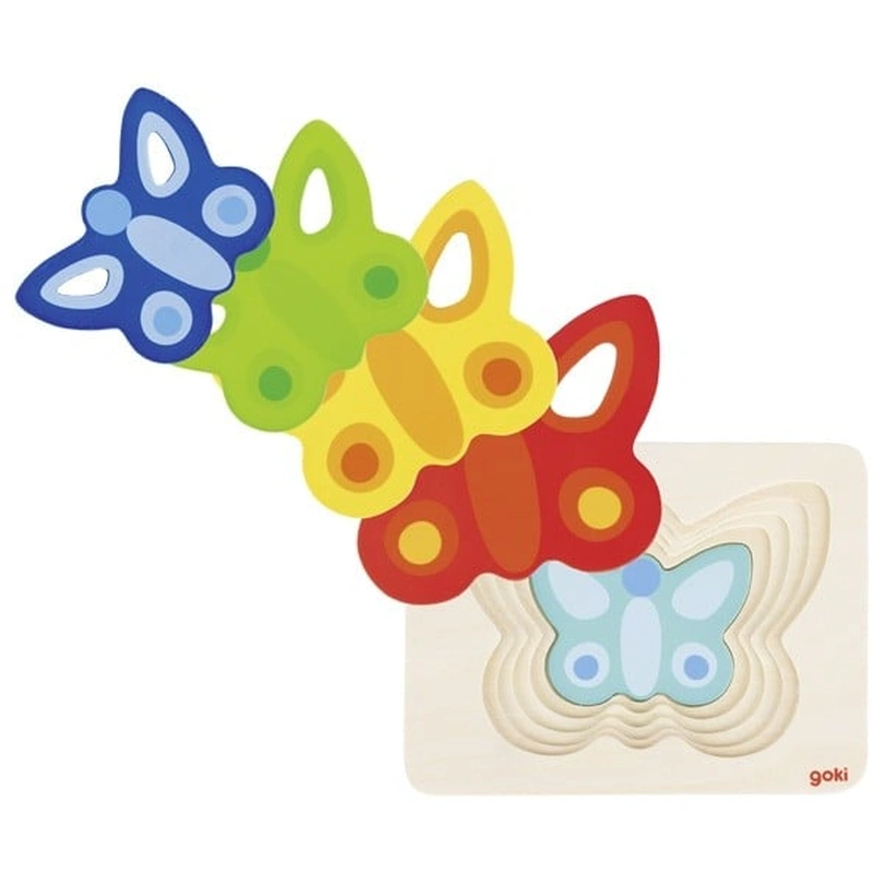 Puzzle stratificat Fluturasi colorati [2]