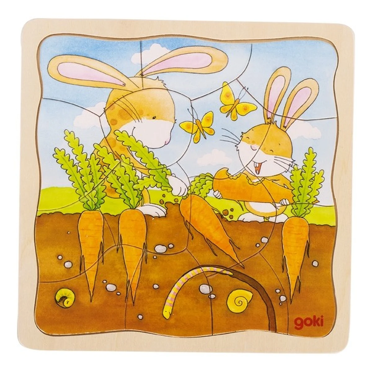 Puzzle-uri si incastre - Puzzle stratificat Gradina iepurasilor