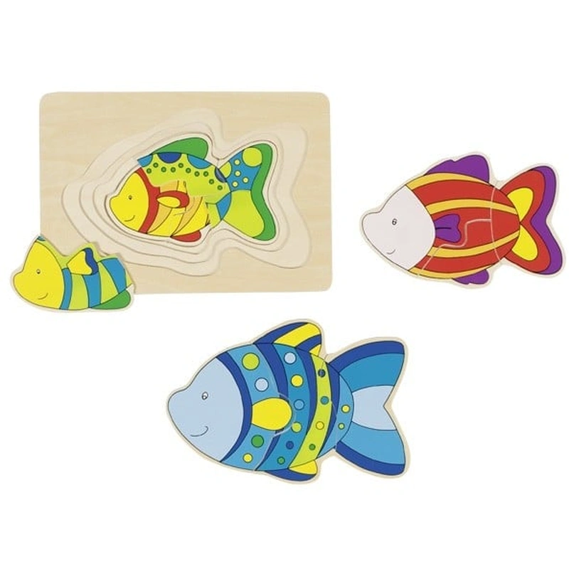 Jocuri si creativitate - Puzzle stratificat Pestisori colorati