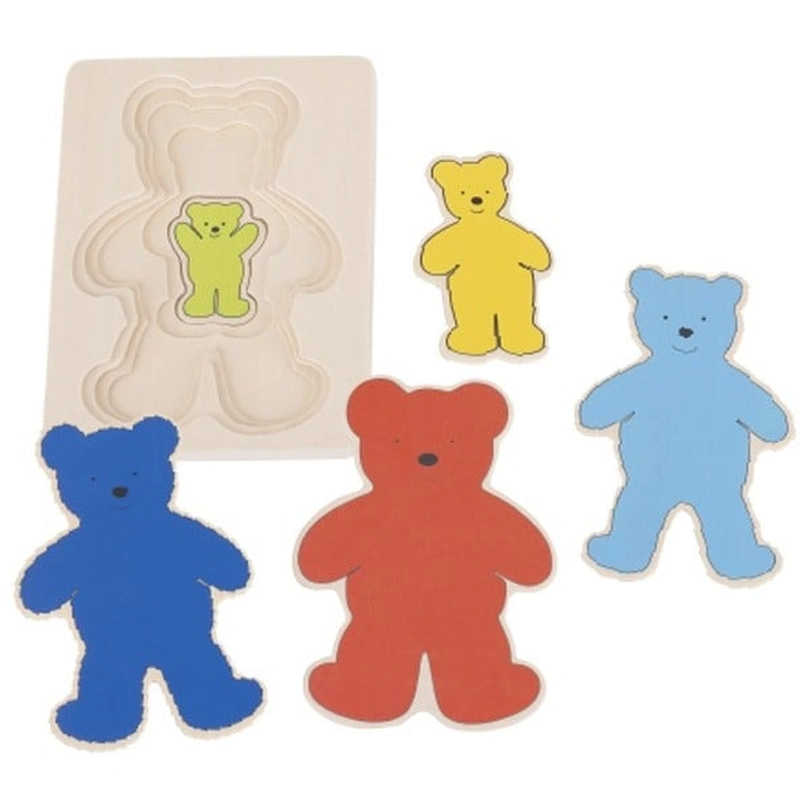 Jocuri si creativitate - Puzzle stratificat Ursuleti colorati