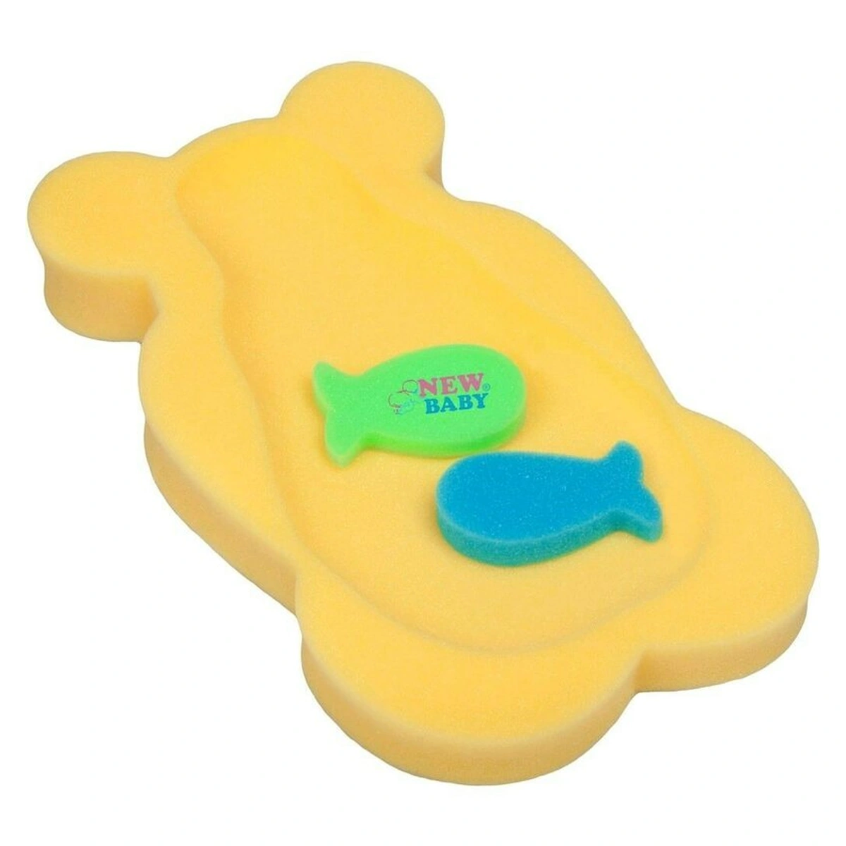 Suporturi si scaune baita - Reductor de baie, New Baby, Maxi, Din burete, 58 cm, Cu jucarii din spuma, Bear Yellow