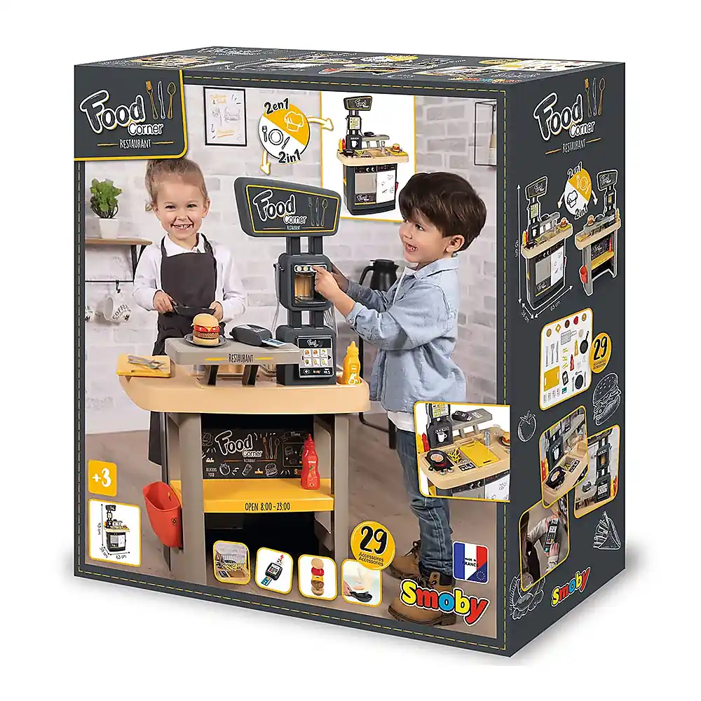 Restaurant pentru copii Smoby Food Corner negru [25]