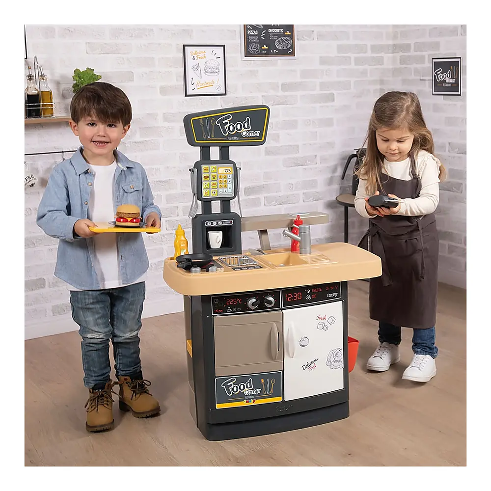 Restaurant pentru copii Smoby Food Corner negru [10]