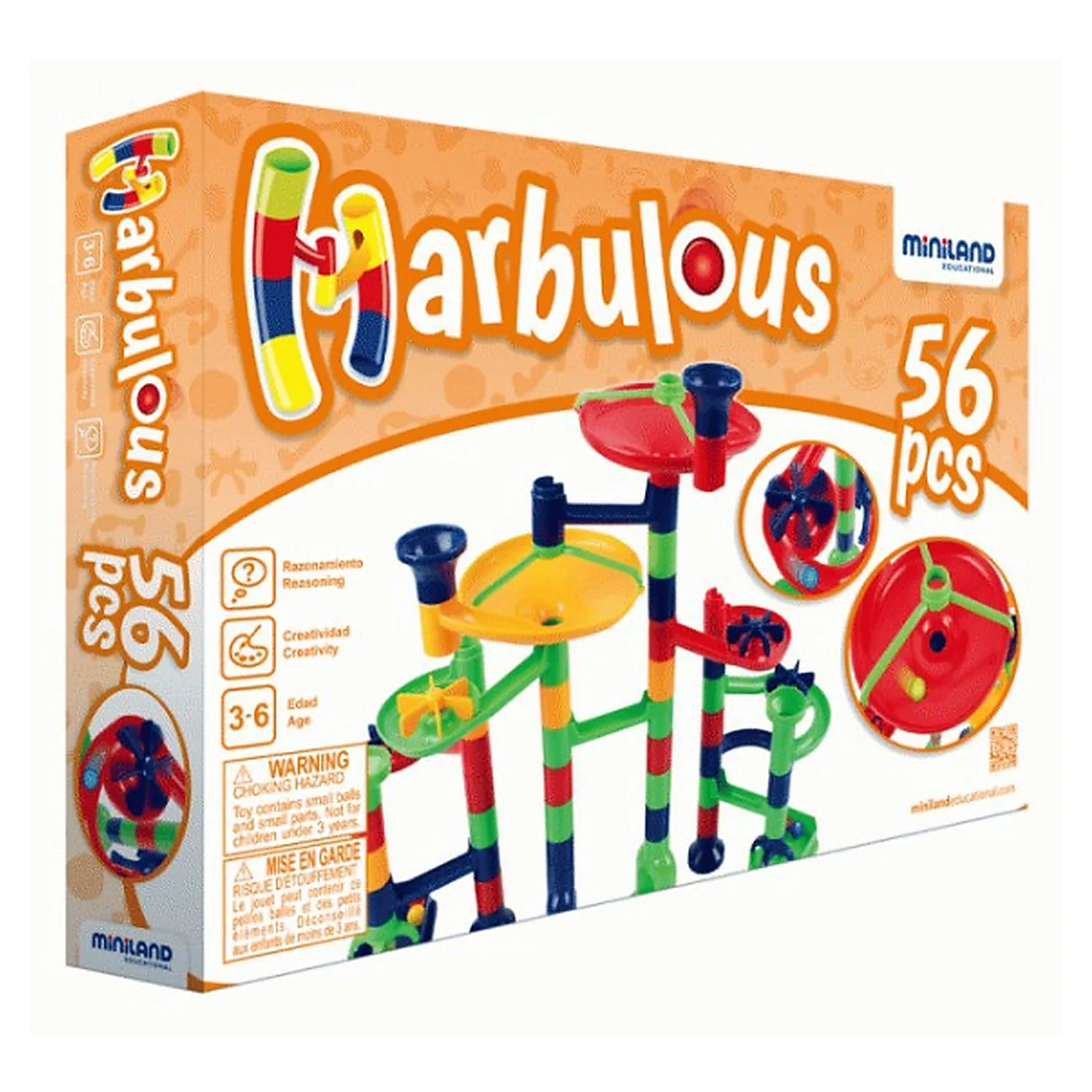 Constructii, cuburi, forme si culori - Rolercoaster Marbulous 56 - Miniland