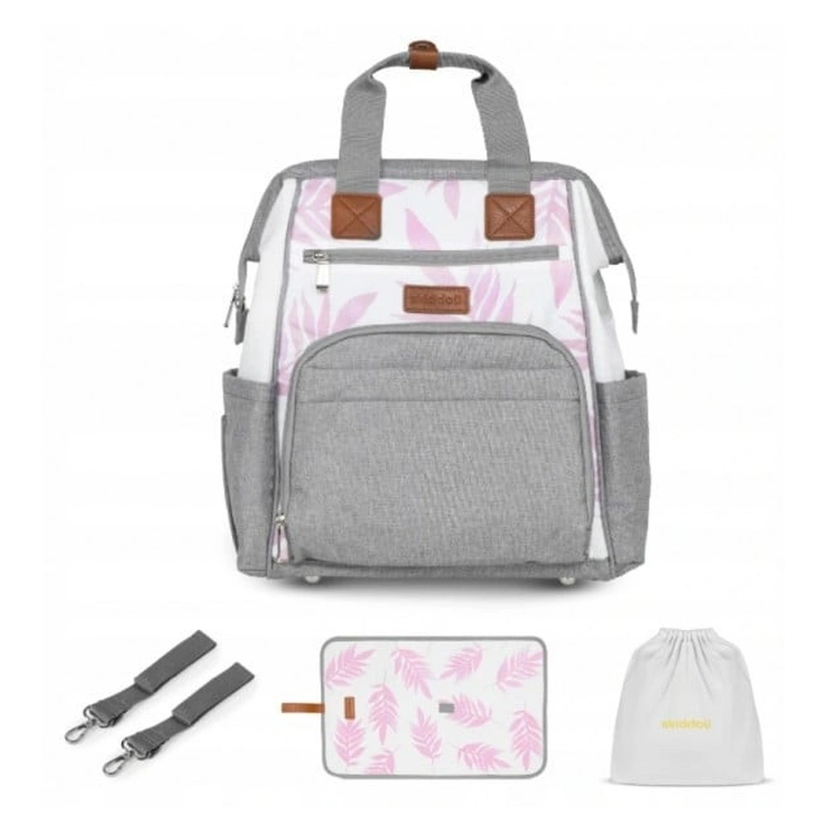 Genti pentru mamici - Rucsac multifunctional mamici Astrid, Skiddou, Keep pink, Roz