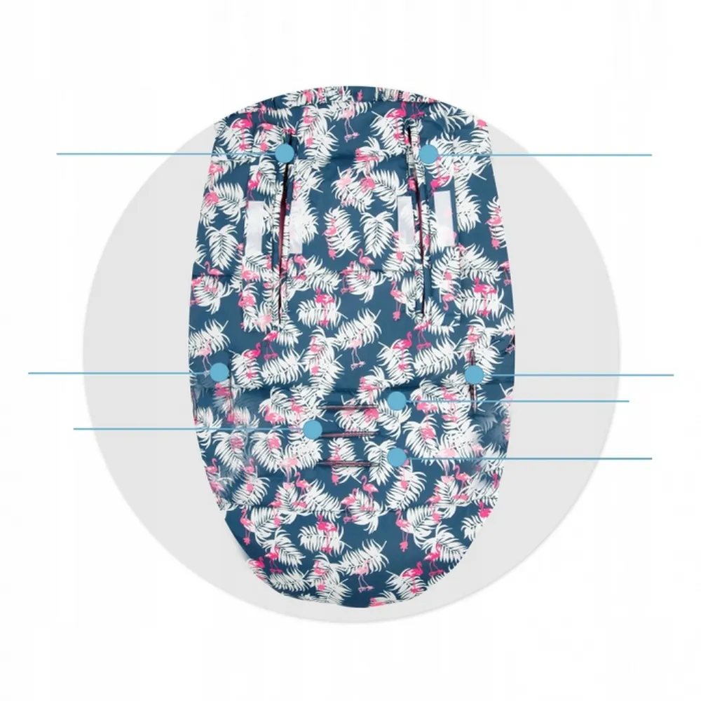 Sac de iarna 95 x 48 cm Ricokids Elmi - Bleumarin cu flamingo [5]