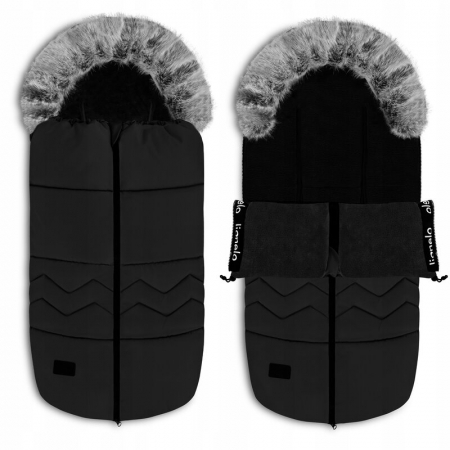 Sac de iarna pentru carucior Frode, 90x45 cm, Impermeabil, Universal, Negru [1]