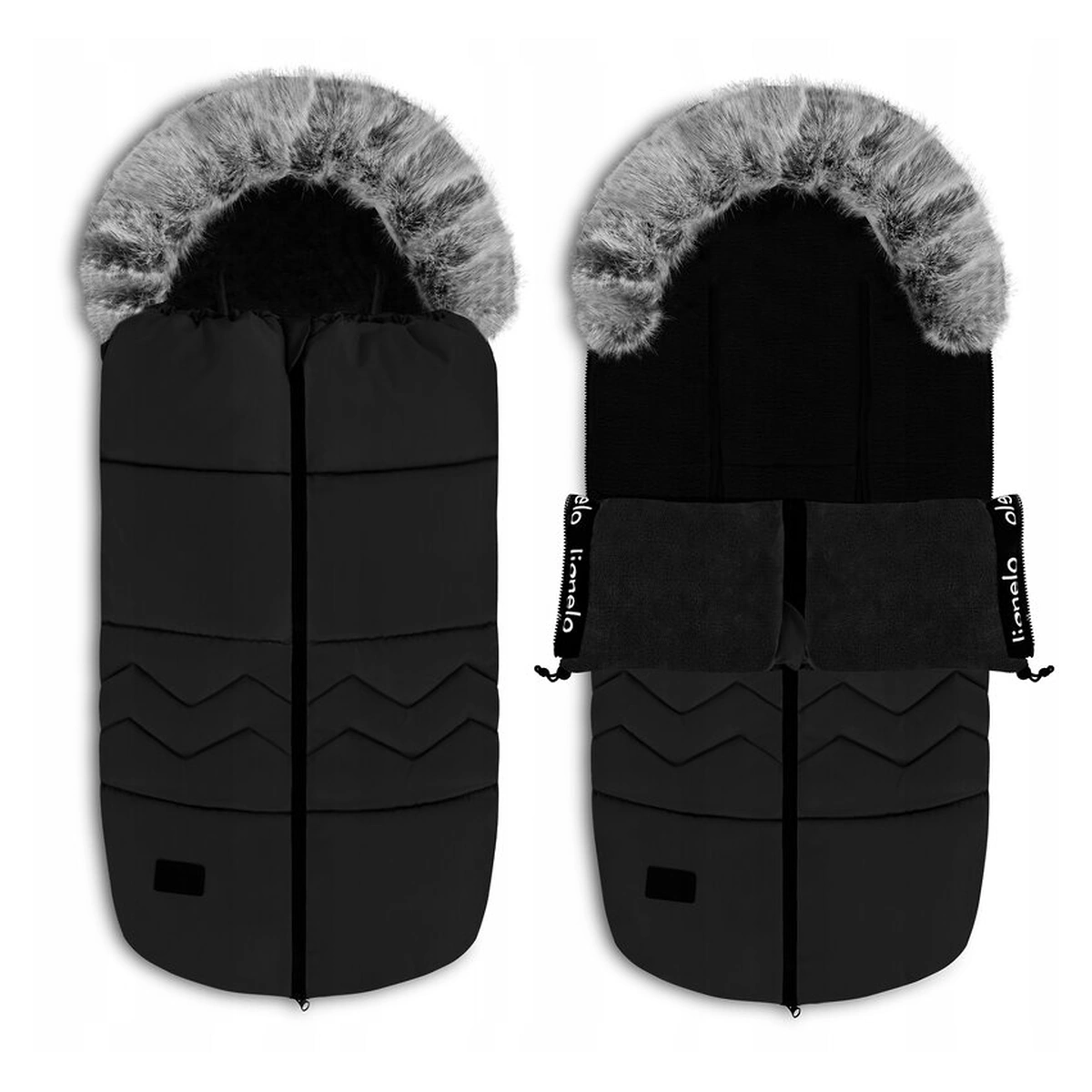 Saci de iarna pentru carucior - Sac de iarna pentru carucior Frode, 90x45 cm, Impermeabil, Universal, Negru