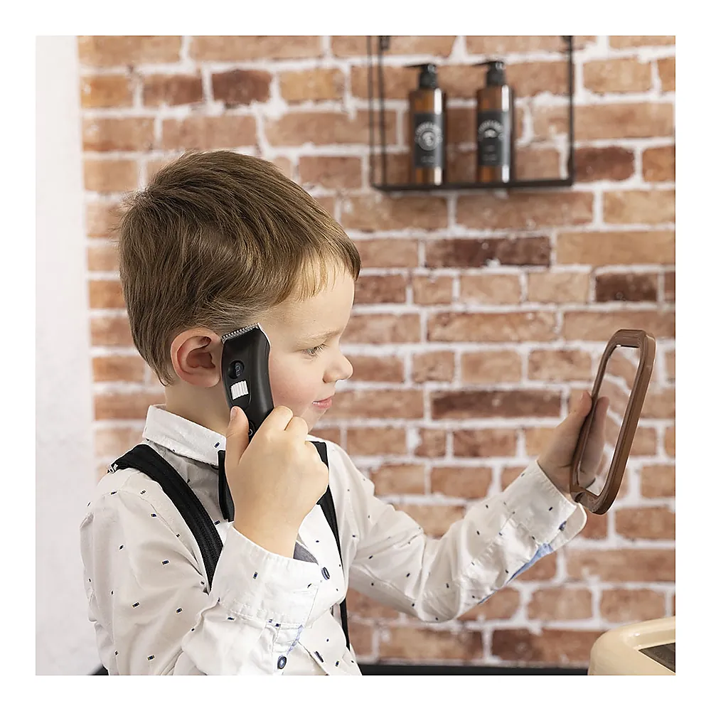 Salon coafura pentru copii Smoby Barber Shop, Barber and Cut negru [10]