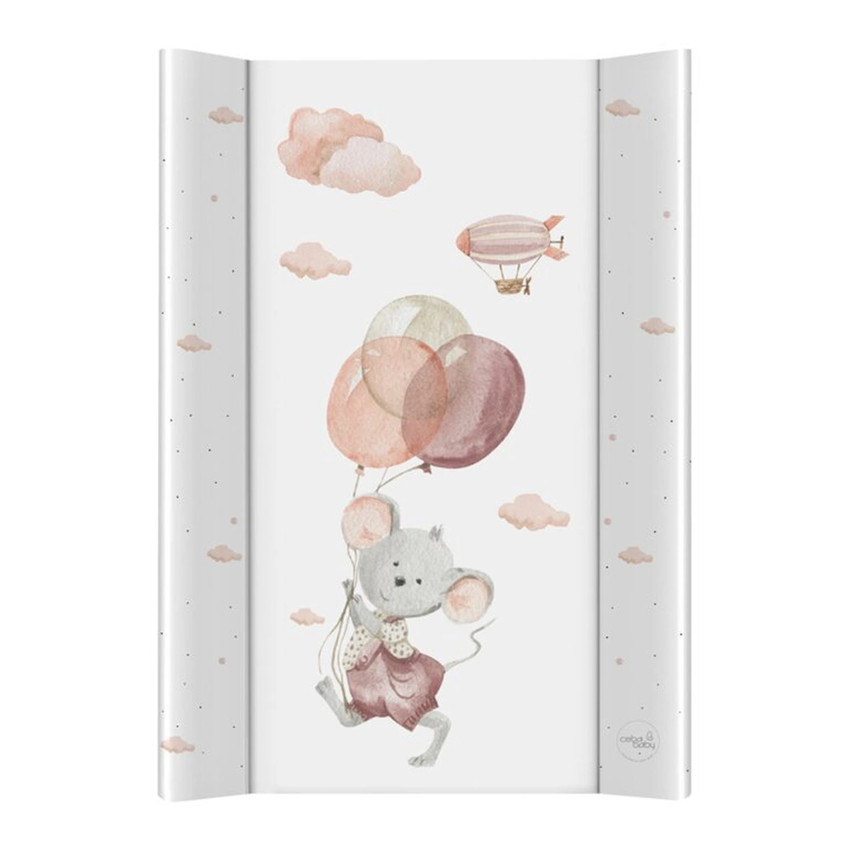 Saltelute de infasat - Saltea de infasat, Ceba Baby, Basic, 50x70 cm, Atasabila la patut, Fara BPA, 0 luni+, Mouse