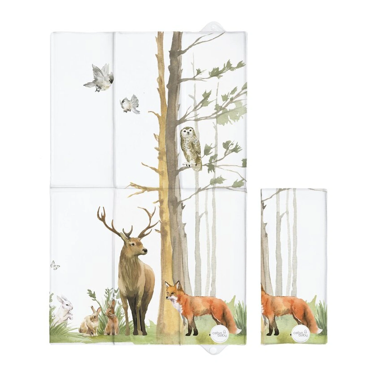 Saltelute de infasat - Saltea de infasat, Ceba Baby, Pliabila, 60 x 40 cm, Woodland