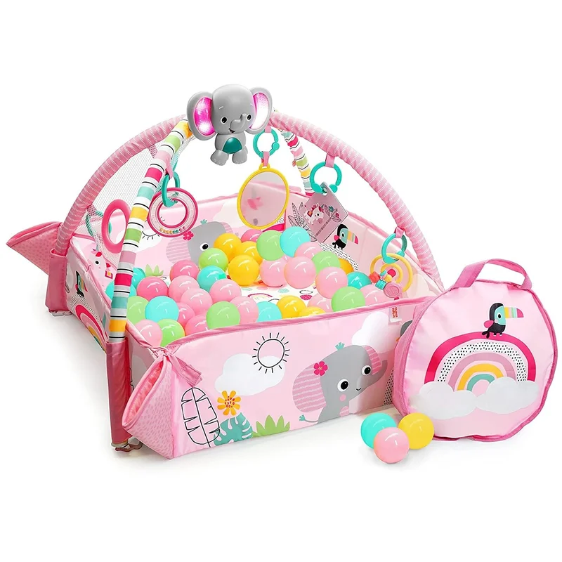 Salteluta de activitati 5 in 1 Gym & Ball Pit Rainbow Tropics [22]