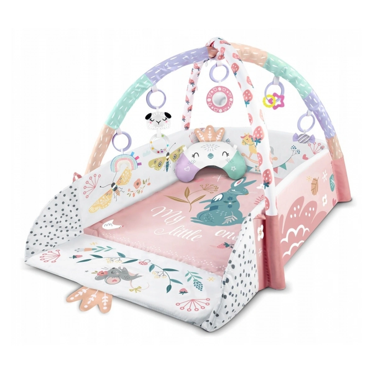 Saltelute si centre de activitati - Salteluta de joaca educativa 3 in 1 Nukido - Roz