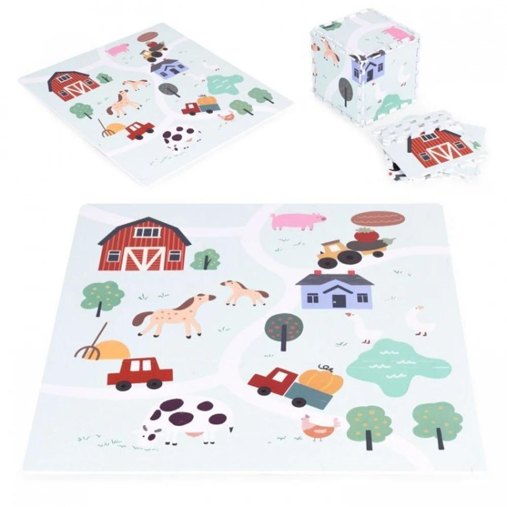 Covorase de joaca - Salteluta de joaca pentru copii 90.5 x 90.5 x 1 cm - Ferma