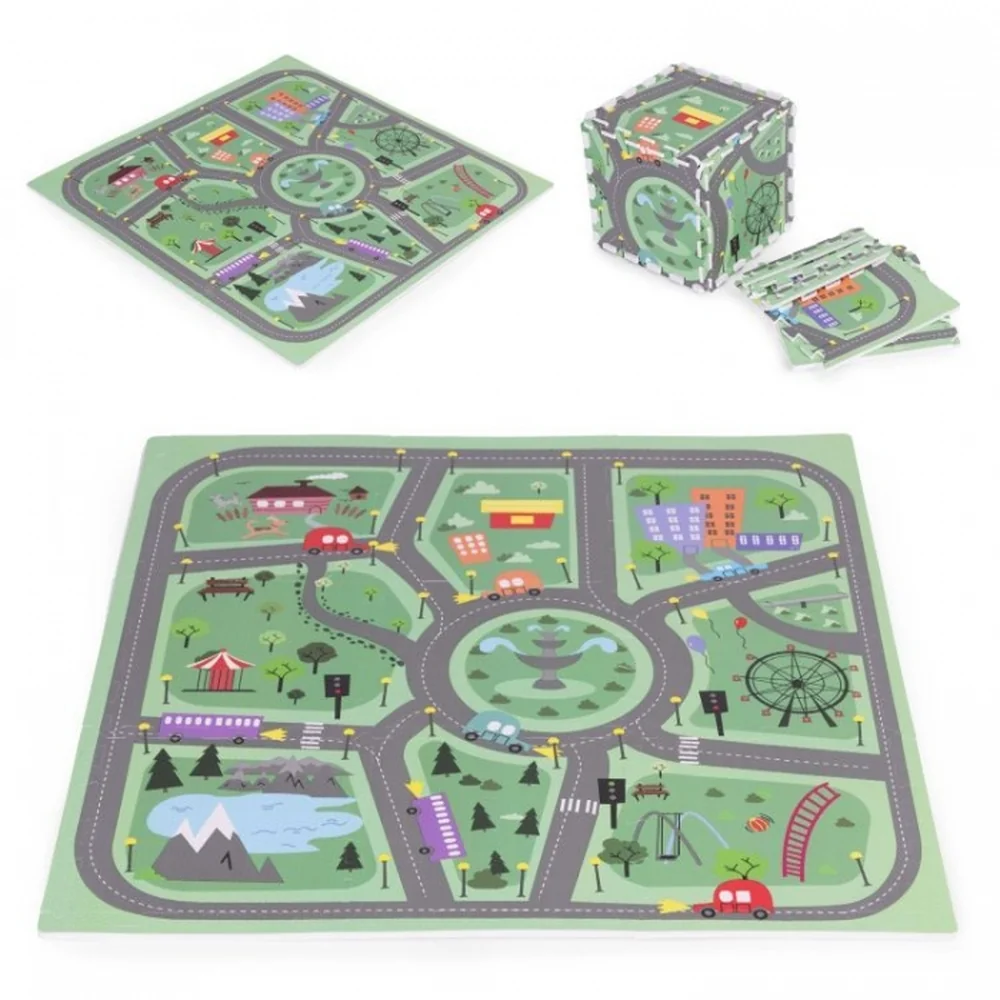 Covorase de joaca - Salteluta de joaca pentru copii 90.5 x 90.5 x 1 cm - Orasel
