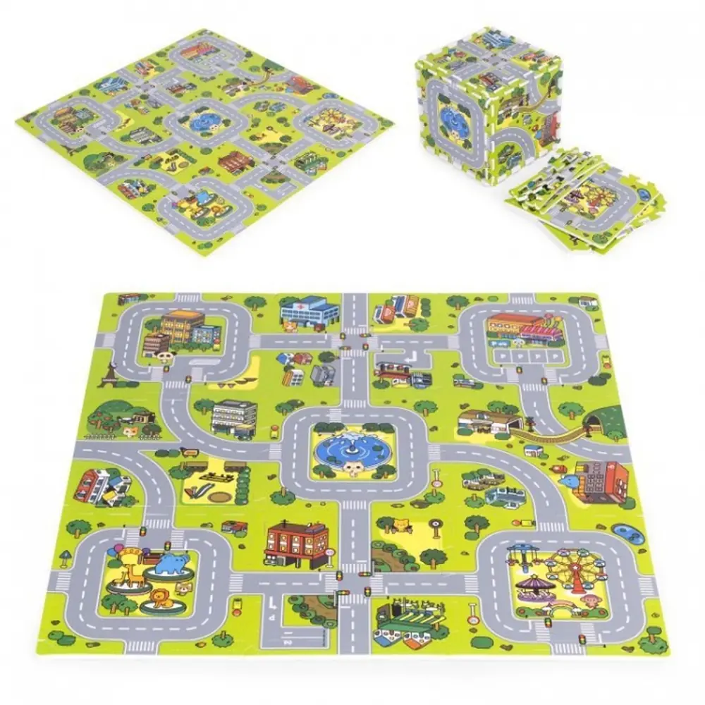 Covorase de joaca - Salteluta de joaca pentru copii 90.5 x 90.5 x 1 cm - Orasel