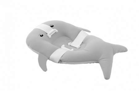 Baita celor mici - Salteluta suport pentru baita Balena, BabyJem, 35x50 cm, Gri