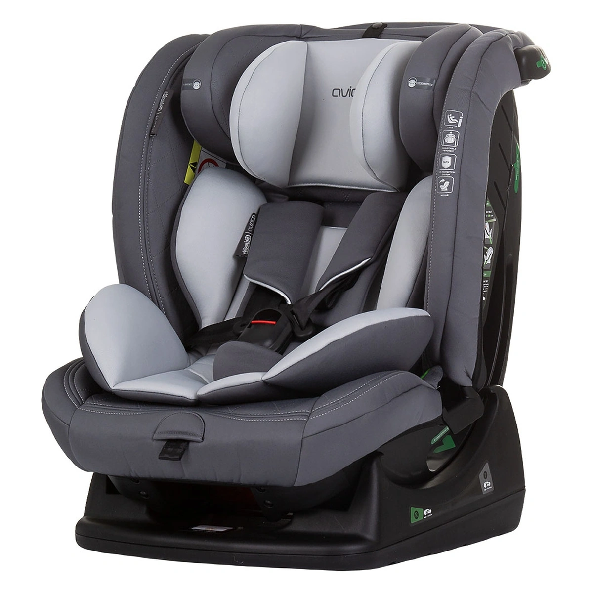 Scaune auto grupa 40-150 cm (0-36 kg) - Scaun auto Chipolino Aviato I-Size 40-150 cm, Ash grey