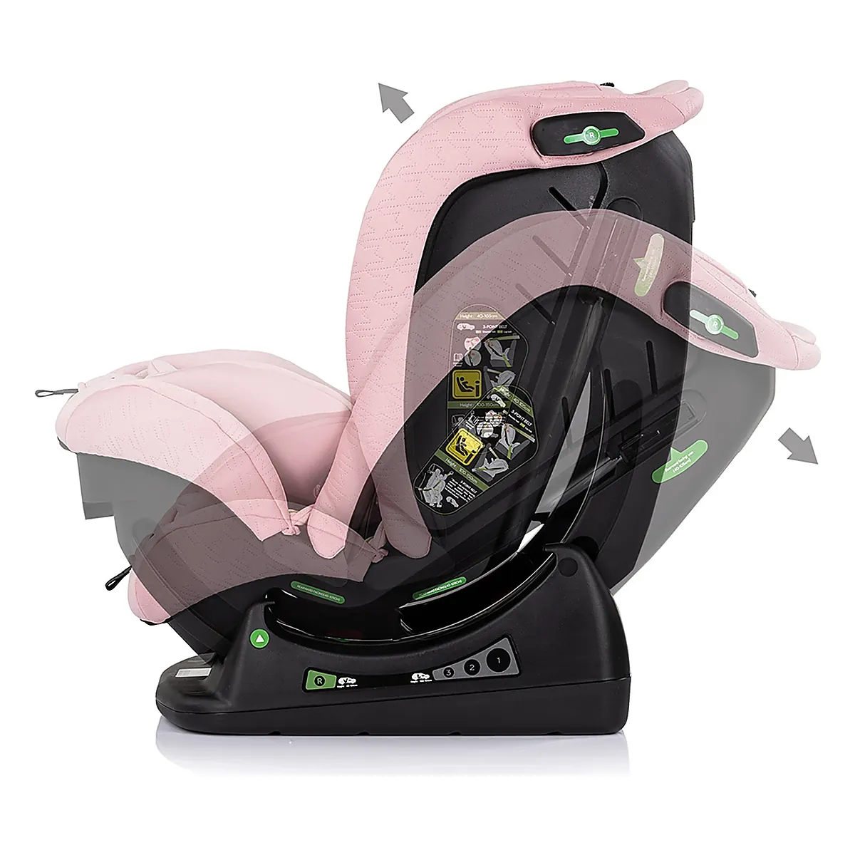 Scaun auto Chipolino Aviato I-Size 40-150 cm, Pink marshmallow 12 ani [4]