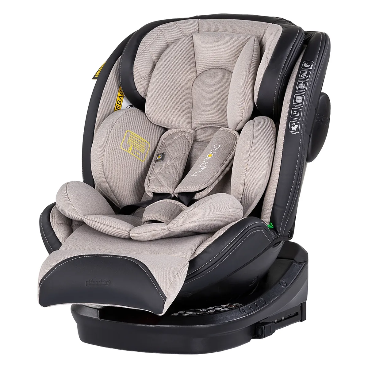 Scaune auto grupa 40-150 cm (0-36 kg) - Scaun auto Chipolino Hypnotic I-Size 40-150 cm cu sistem Isofix si sezut rotativ tiramisu
