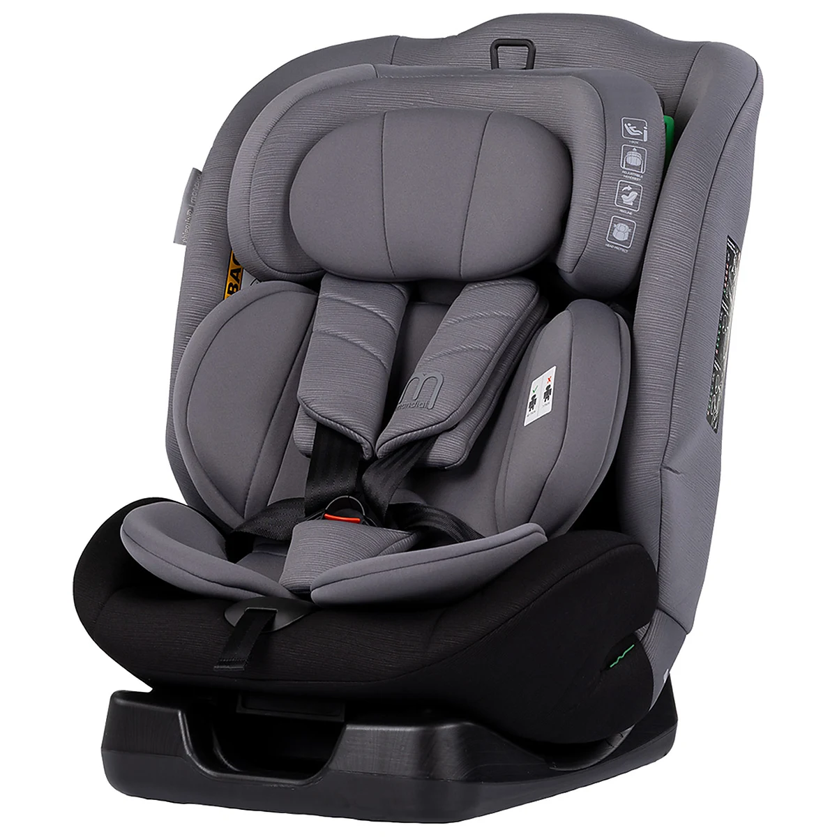 Scaune auto grupa 40-150 cm (0-36 kg) - Scaun auto Chipolino Mondial I-Size 40-150 cm, Charcoal 12 ani