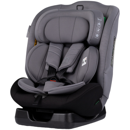 Scaune auto grupa 40-150 cm (0-36 kg) - Scaun auto Chipolino Mondial I-Size 40-150 cm, Charcoal 12 ani