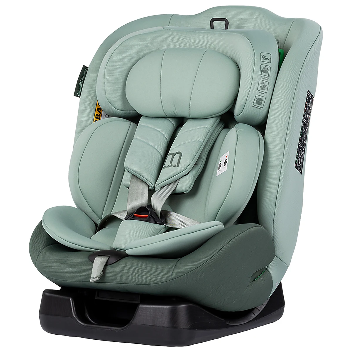 Scaune auto grupa 40-150 cm (0-36 kg) - Scaun auto Chipolino Mondial I-Size 40-150 cm, Matcha 12 ani