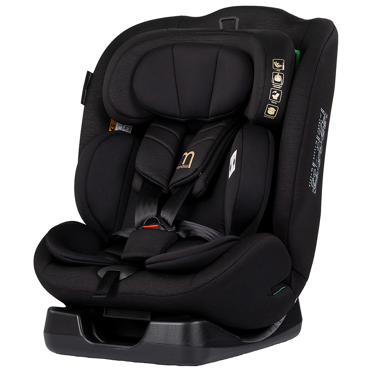 Scaune auto grupa 40-150 cm (0-36 kg) - Scaun auto Chipolino Mondial I-Size 40-150 cm, Noir 12 ani