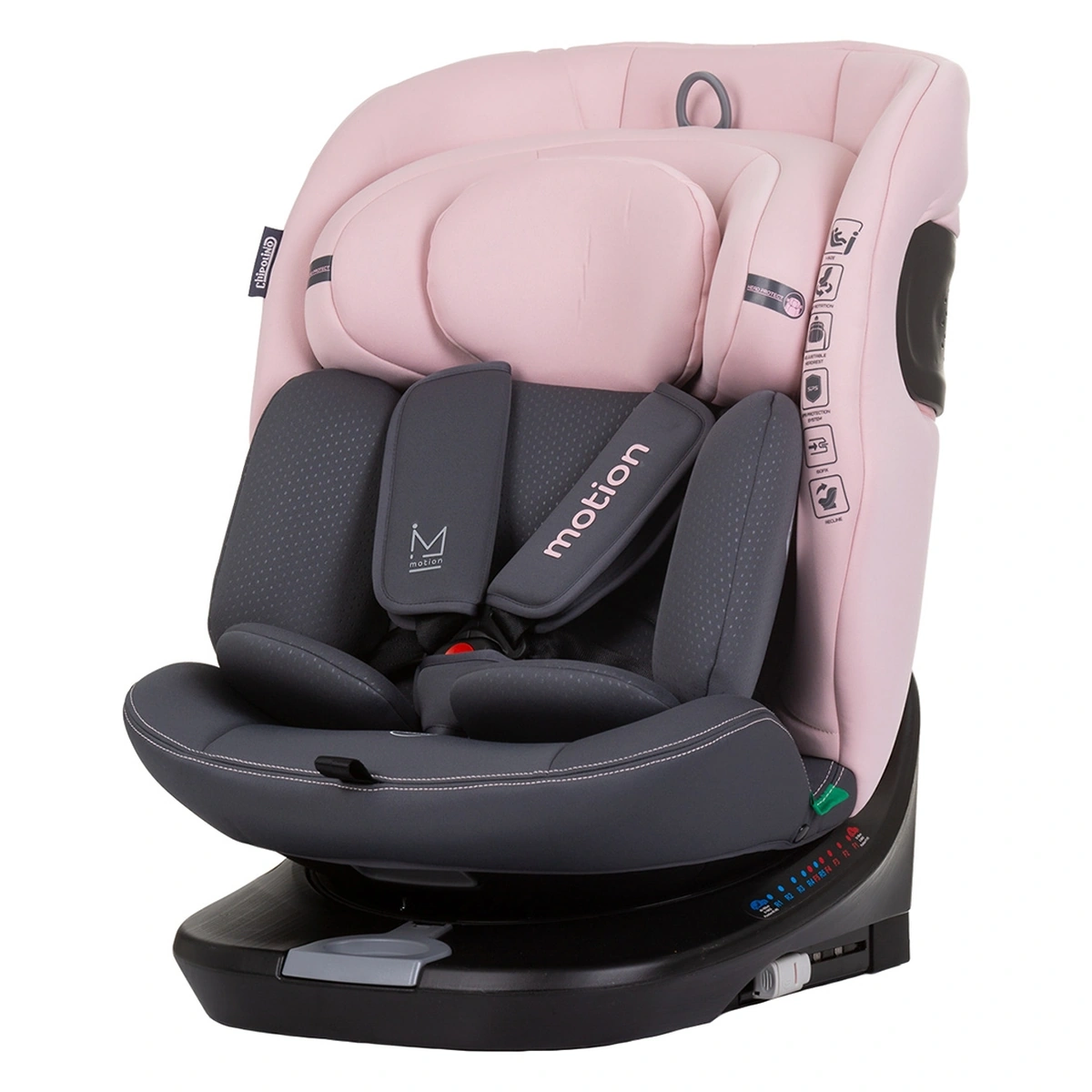Scaune auto grupa 40-150 cm (0-36 kg) - Scaun auto Chipolino Motion I-Size 40-150 cm flamingo cu sistem Isofix