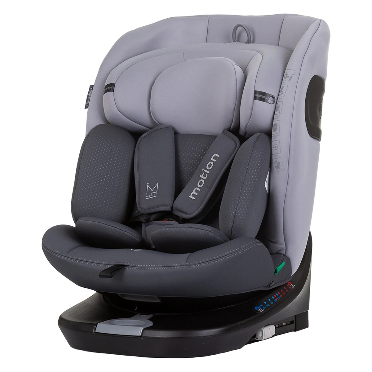 Scaune auto grupa 40-150 cm (0-36 kg) - Scaun auto Chipolino Motion I-Size 40-150 cm granite cu sistem Isofix