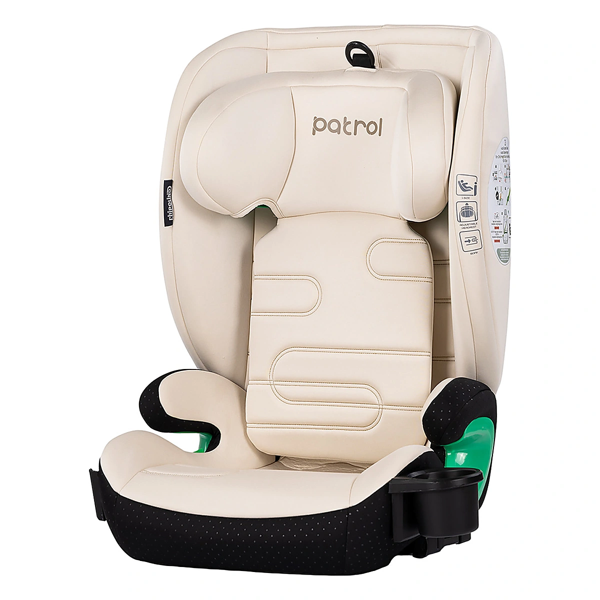 Scaune auto grupa 100-150 cm (15-36 kg) - Scaun auto Chipolino Patrol I-Size 100-150 cm cu sistem Isofix, Cashmere