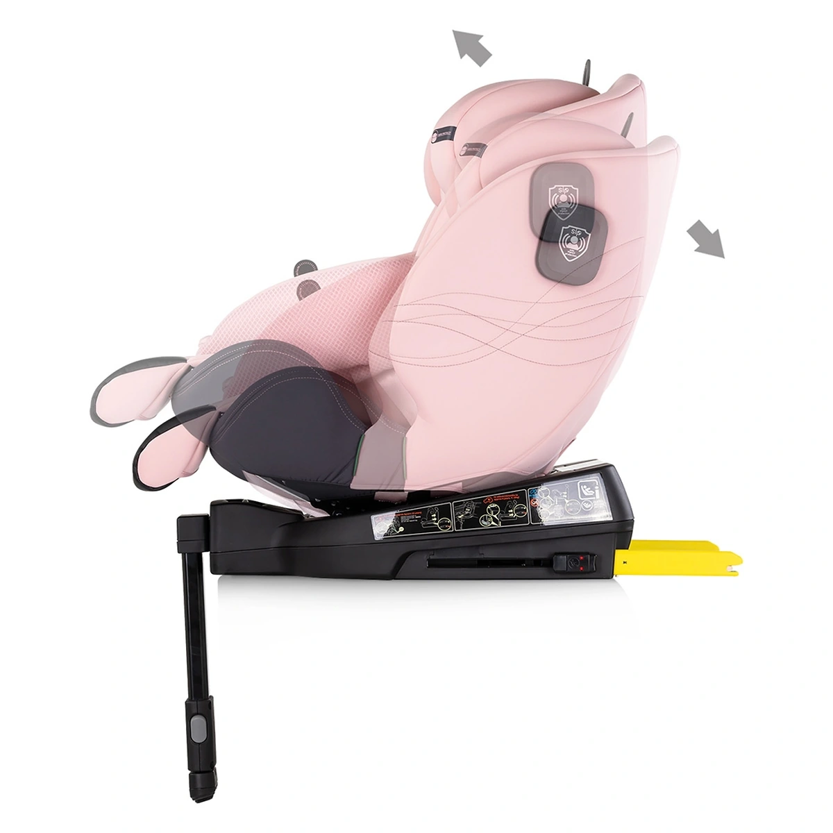 Scaun auto Chipolino Premium I-Size 40-150 cm cu sistem Isofix, Pink marshmallow - Roz 12 ani [4]