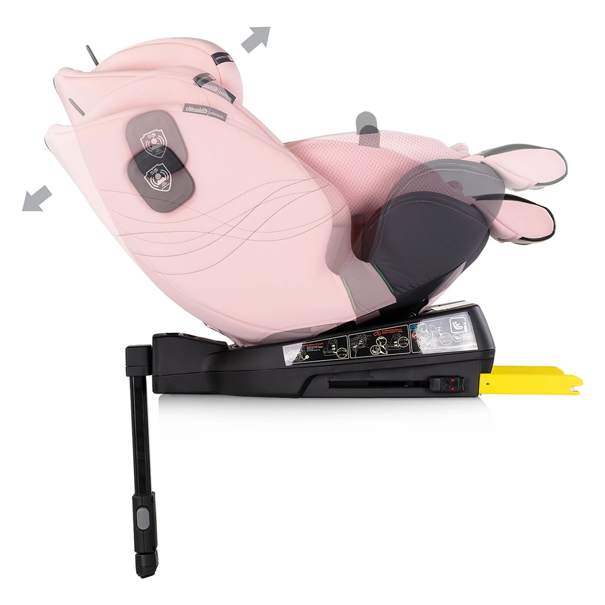 Scaun auto Chipolino Premium I-Size 40-150 cm cu sistem Isofix, Pink marshmallow - Roz 12 ani [7]